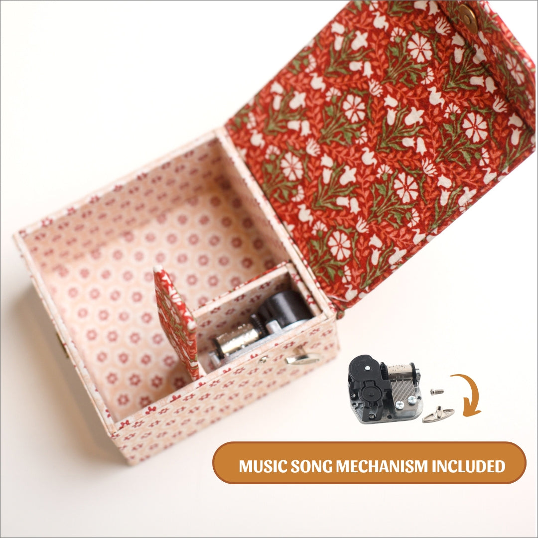 Fabric Music box DIY kit, cartonnage kit 241