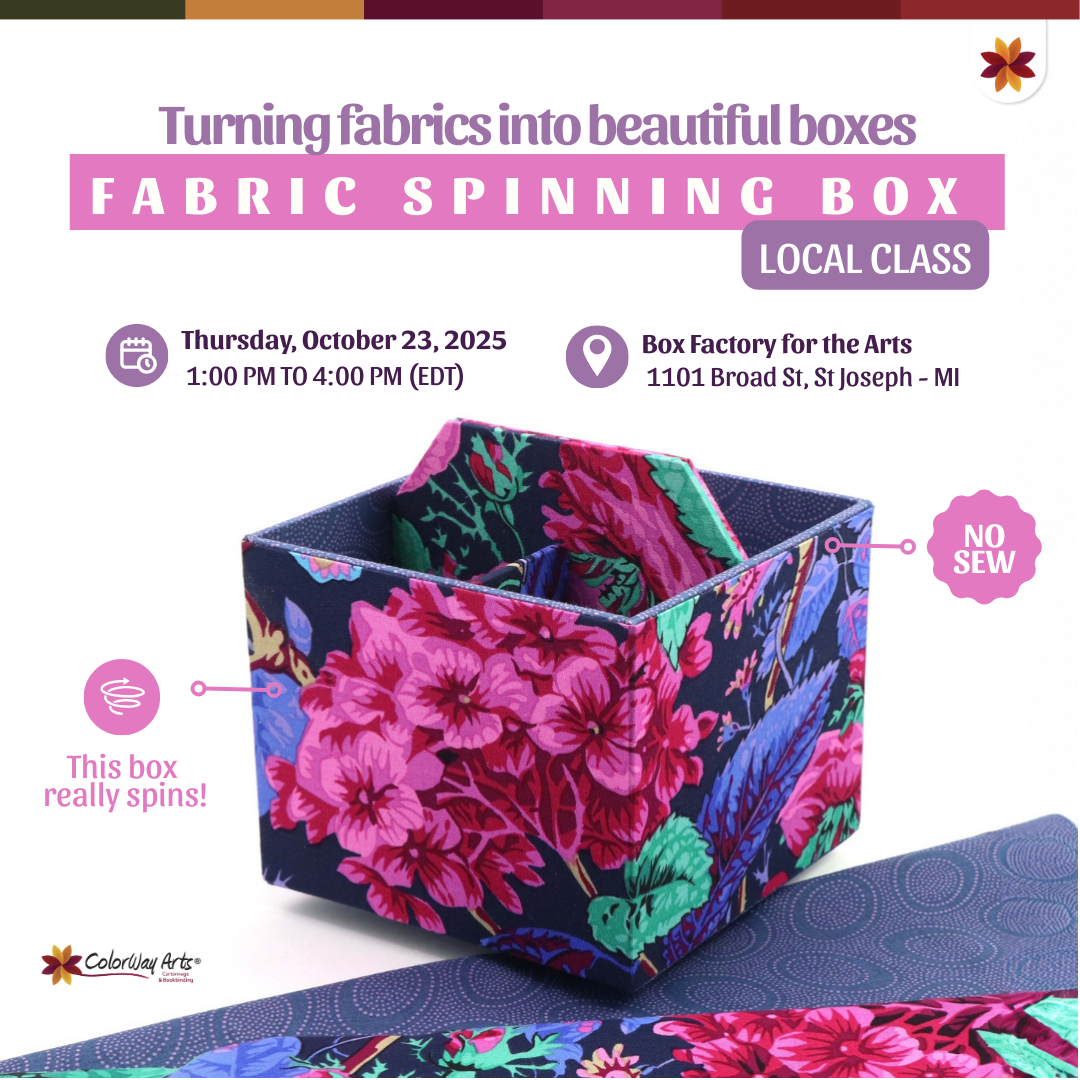 Fabric Spinning Box - Cartonnage Class