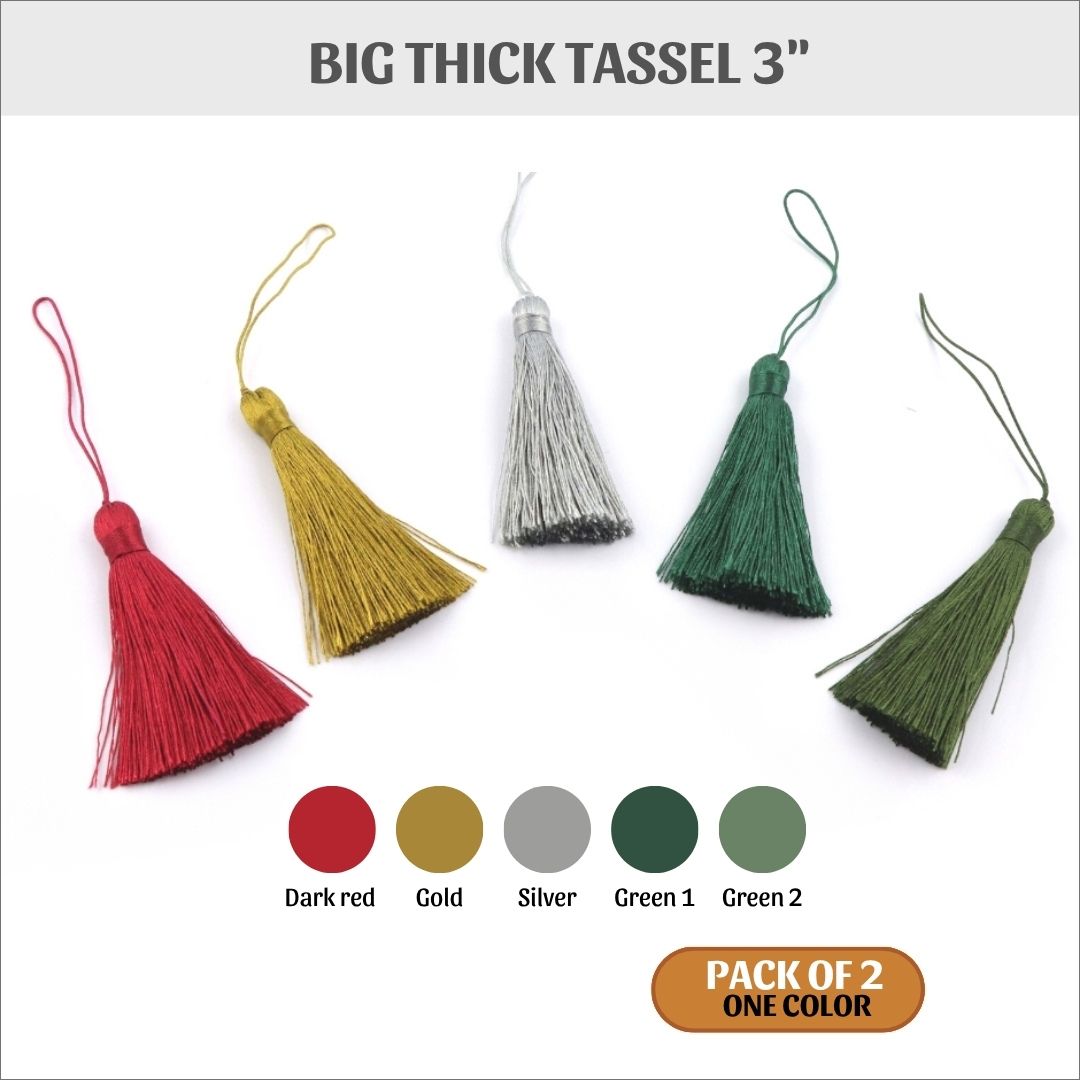 Tassel - big thick tassel - 3" - pack of 2