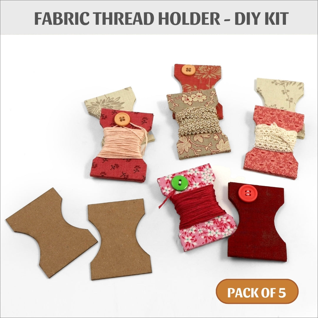 DIY fabric thread holder, pack with 5, cartonnage kit 112, free online -  Colorway Arts