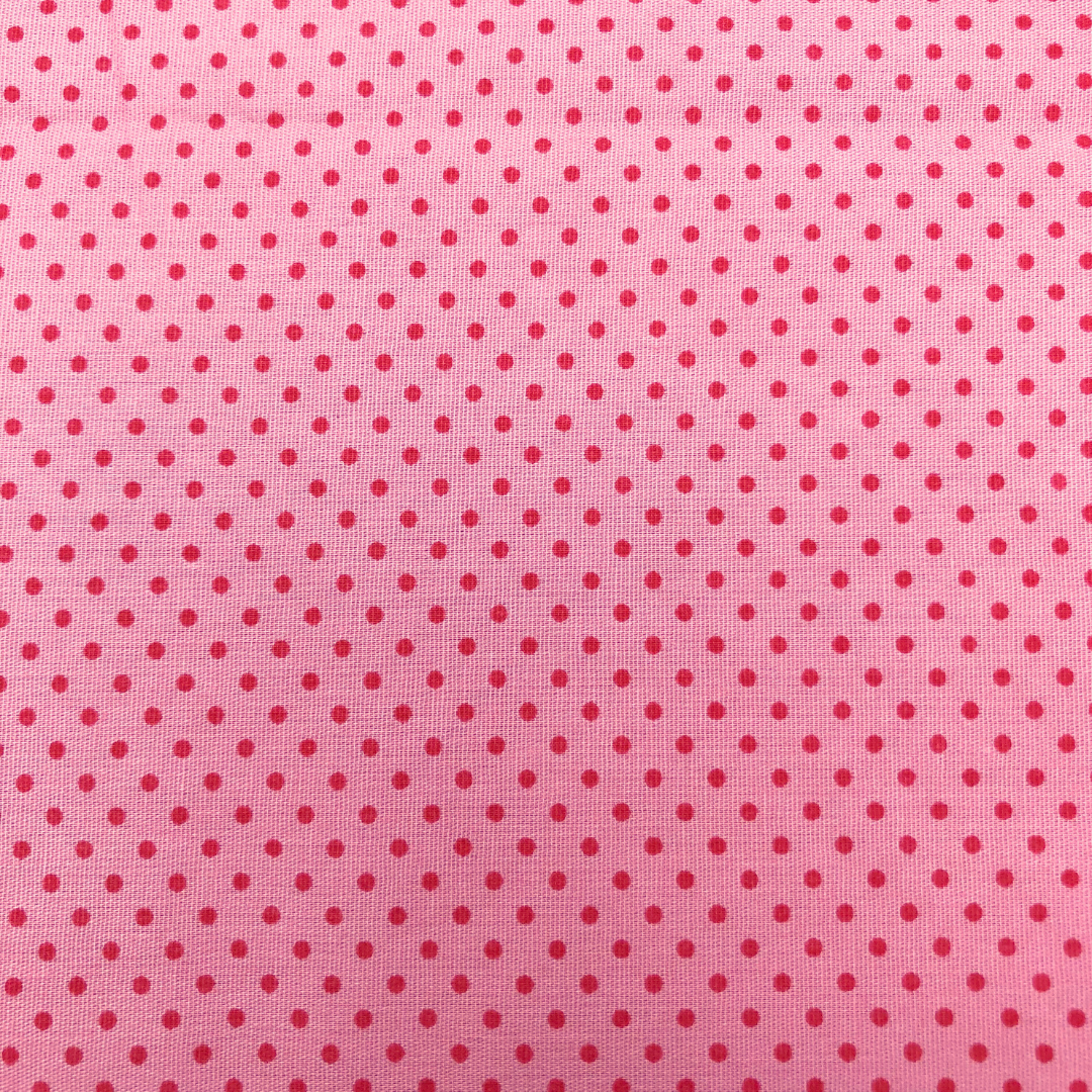 Fabric - Brazilian Fabric - Pink Polka Dots - half meter