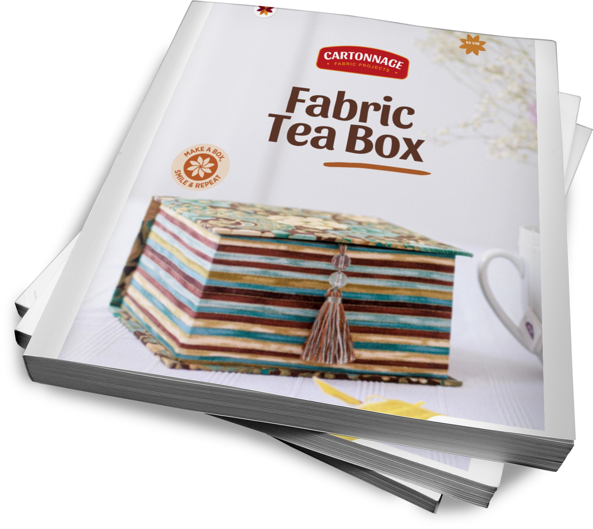 Cartonnage Fabric Tea box - PDF tutorial