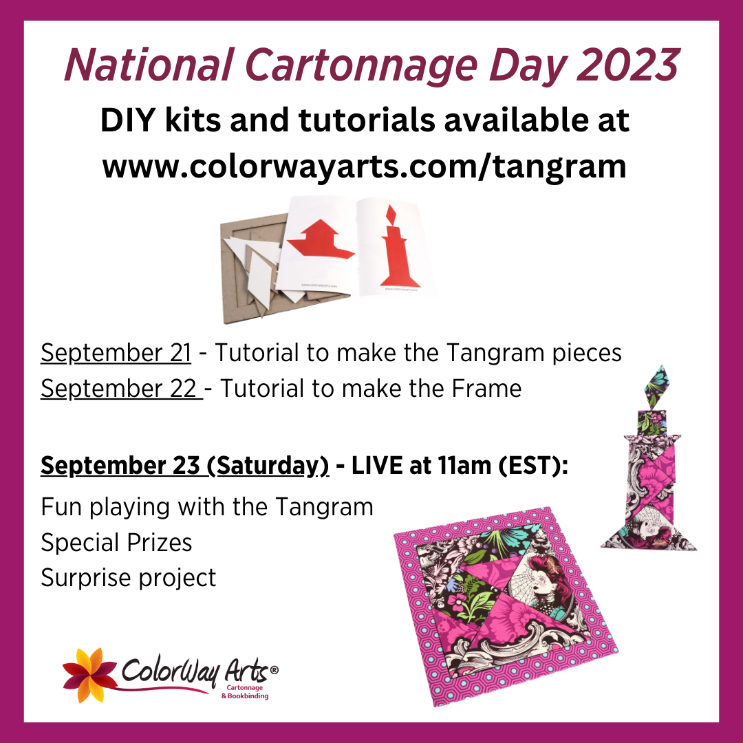 Fabric Tangram DIY kit, video tutorial, kit 225 - Colorway Arts