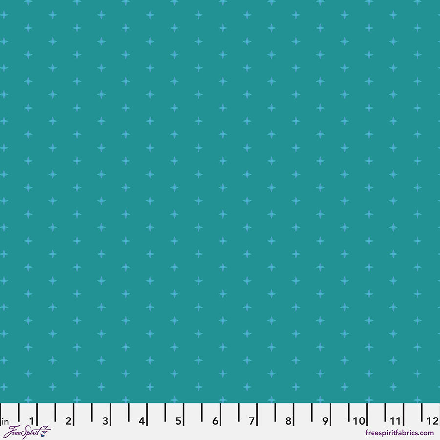 Fabric - Cross Stitch - Turquoise -  Half Yard