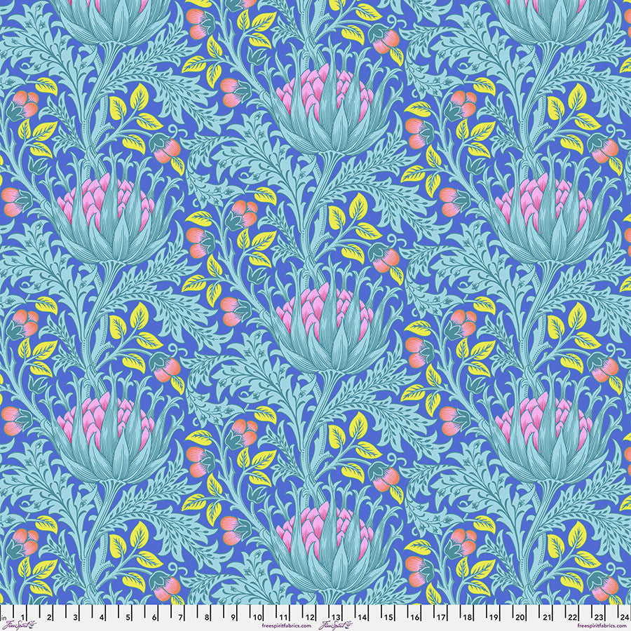 Fabric - Artichoke - Blue - Kaffe x Morris & Co. - Half Yard