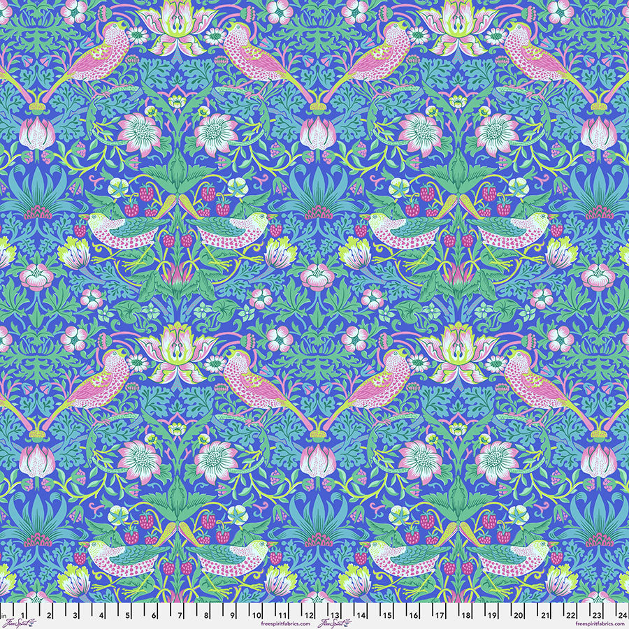 Fabric - Strawberry Thief - Blue - Kaffe x Morris & Co. - Half Yard