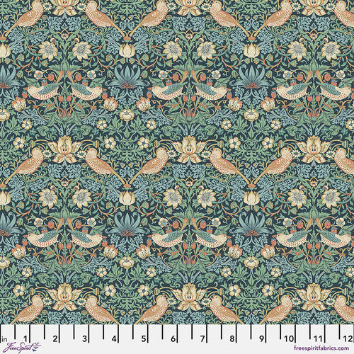 Fabric - Strawberry Thief - Marine - William Morris - Half Yard