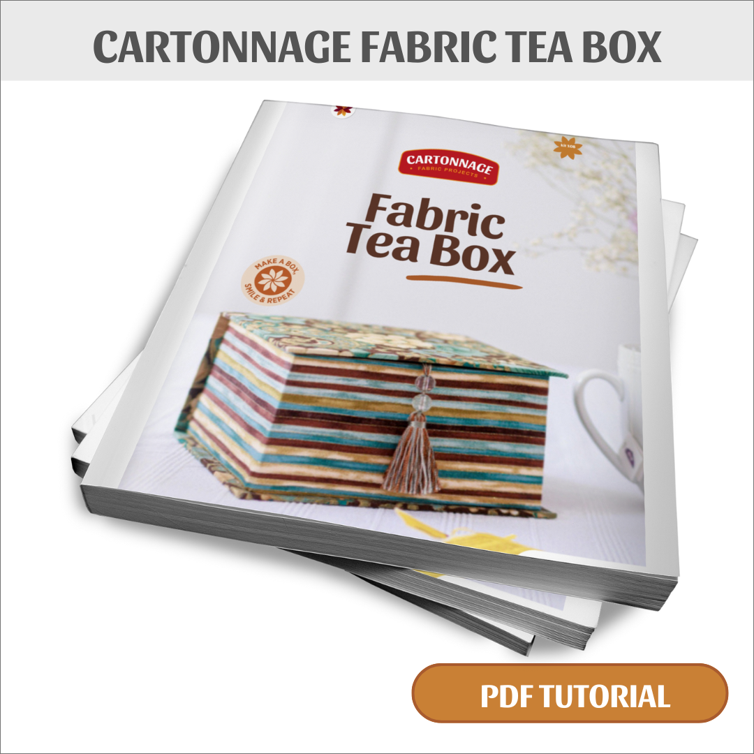 Cartonnage Fabric Tea box - PDF tutorial