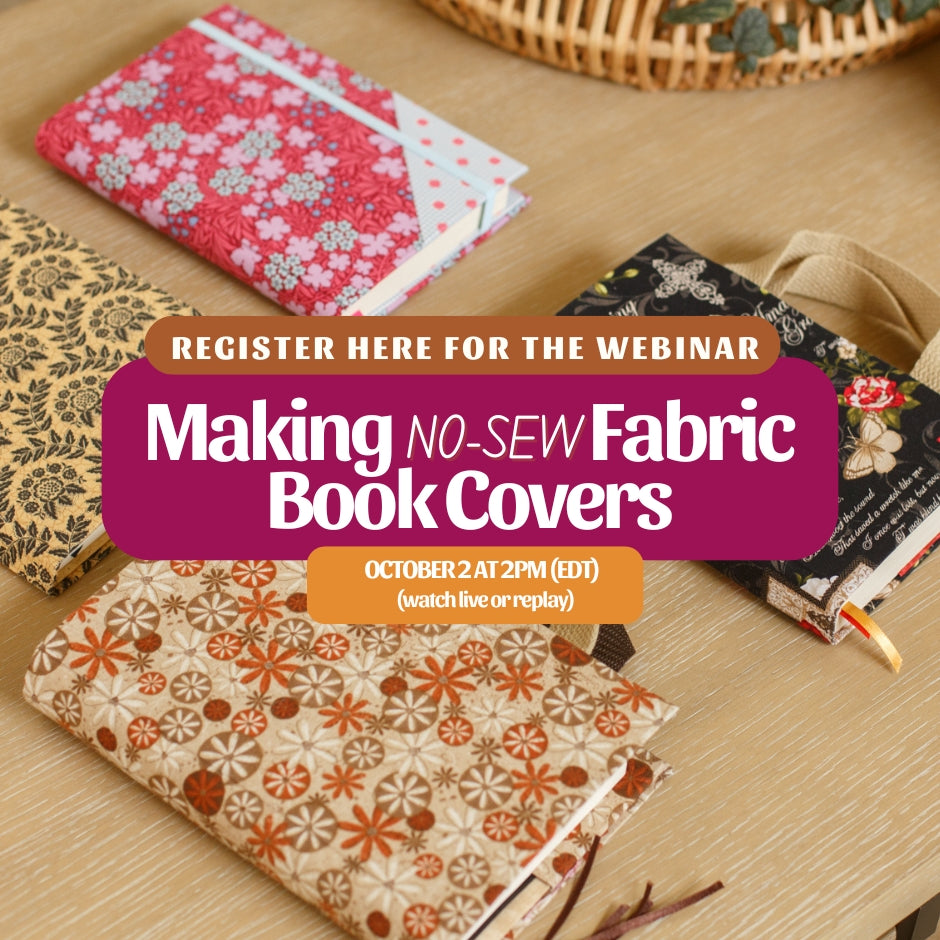 Webinar - Making No-sew Fabric Book Covers