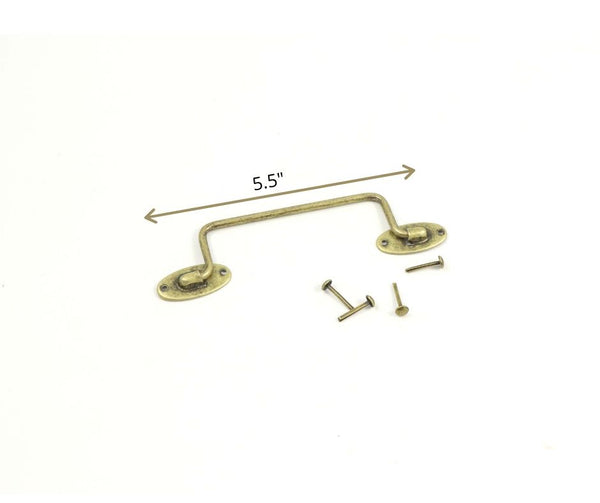 Box metal handle, with brads included, HD02 - Colorway Arts