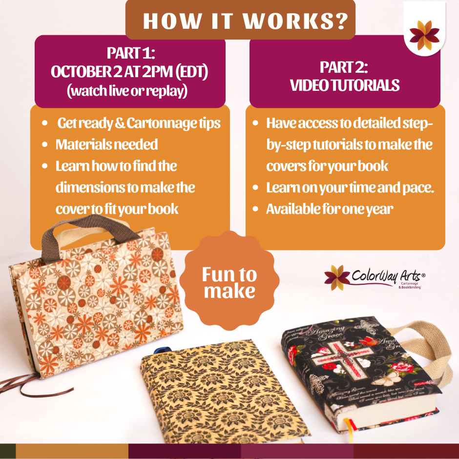 Webinar - Making No-sew Fabric Book Covers