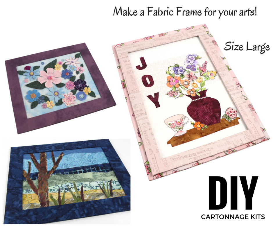 Fabric double frame Large DIY kit, cartonnage kit 161a, online instructions