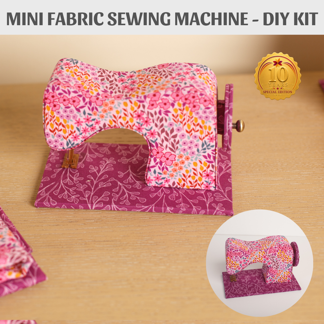 MINI fabric sewing machine DIY kit, cartonnage kit 156, online instructions included