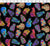 Fabric - Fantasticats Digital Tossed Cats - Black Metallic  - Laurel Burch - Half Yard