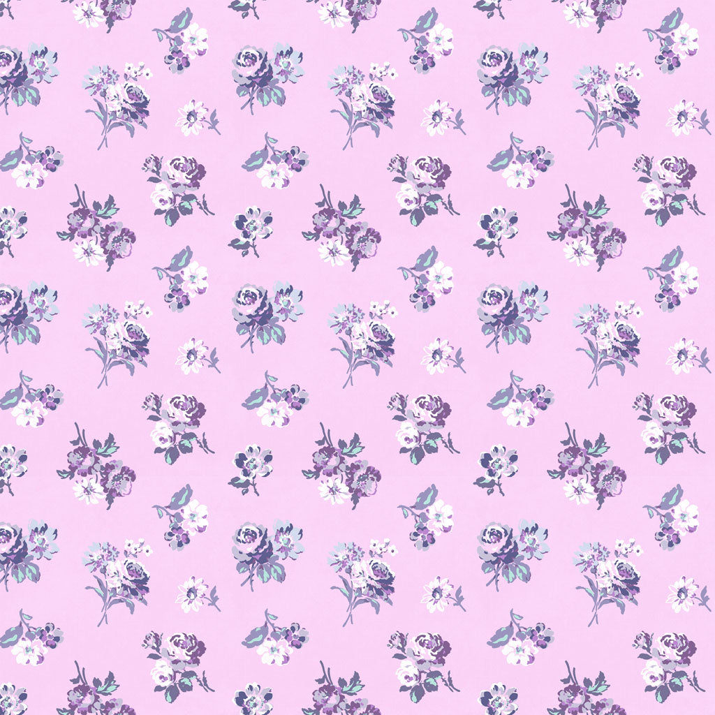 Fabric - Louisa Digital Nosegays - Pink -  Half Yard