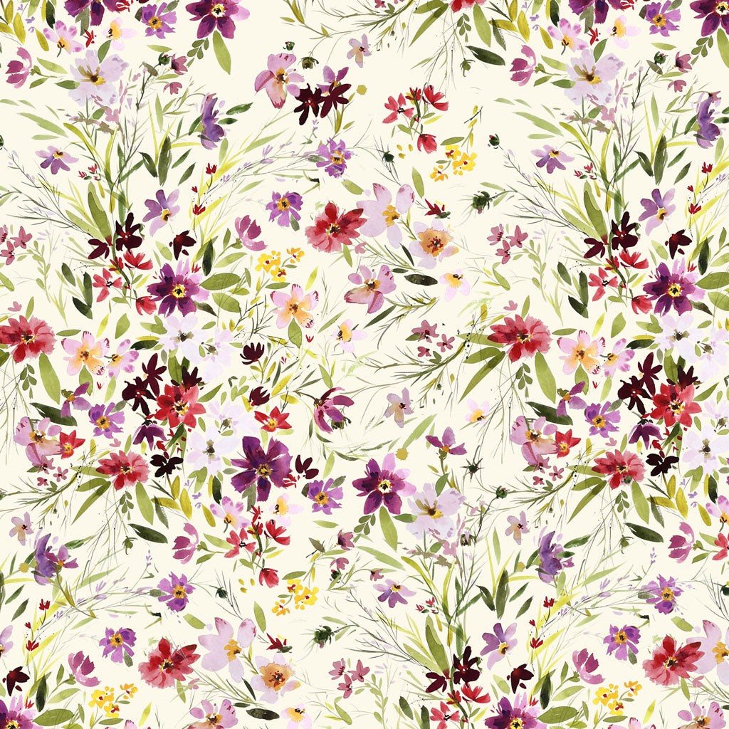 Fabric - Summer Garden Digital Meadow - Cream - Half Yard