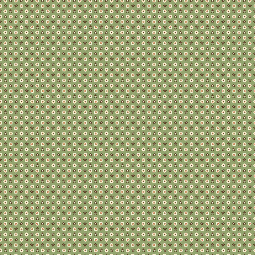 Fabric - Coneflower Corral Bandana - Olive - Teresa Magnuson - Half Yard