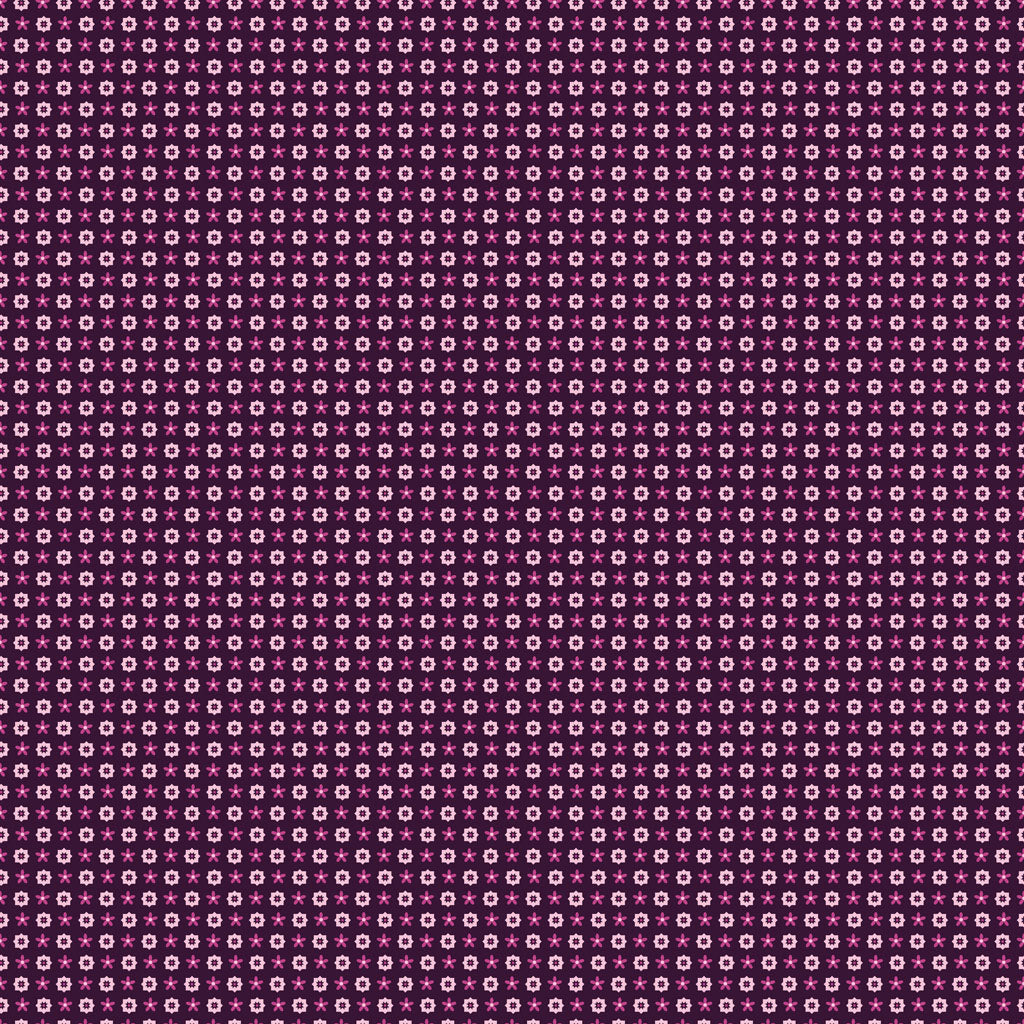 Fabric - Coneflower Corral Bandana - Dark Eggplant - Teresa Magnuson - Half Yard