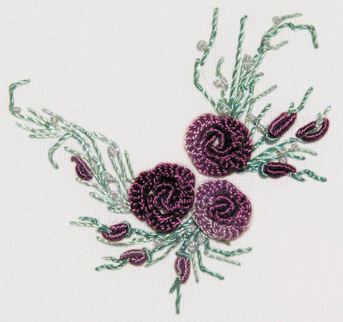 Summer Rose CREAM Brazilian Embroidery Kit