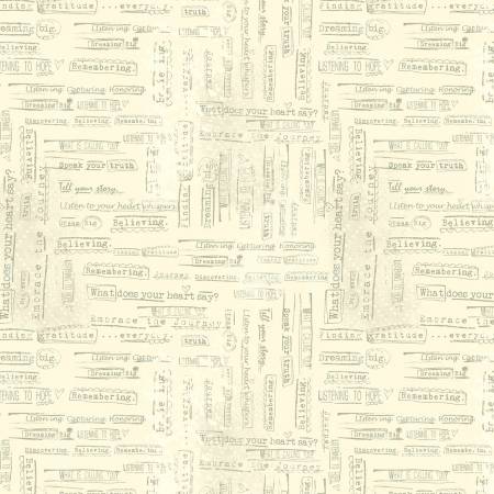 Fabric - Bernartex Light Yellow Words of Truth Digitally Printed - Light Yellow Words of Truth Digitally Printed - Half Yard