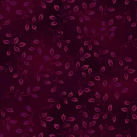 Fabric - Henry Glass Aubergine Vines - Half Yard