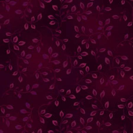 Fabric - Henry Glass Aubergine Vines - Half Yard