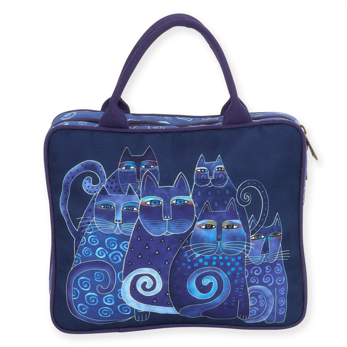 Cosmetic Travel Tote Indigo Cats - Laurel Burch