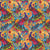 Fabric - Timeless Treasure Multi Painted Peacocks - Painted Peacock by TT Fabrics Collection - Half Yard