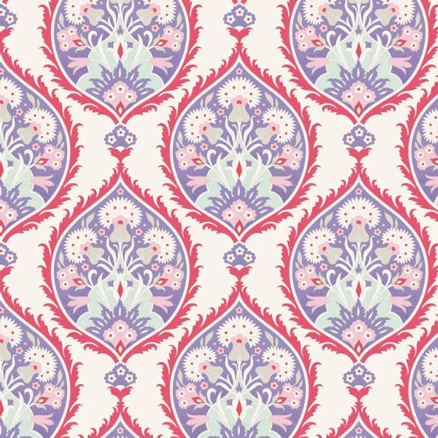 Fabric - Tilda Bon Voyage Flowerleaf Blue - Half Yard