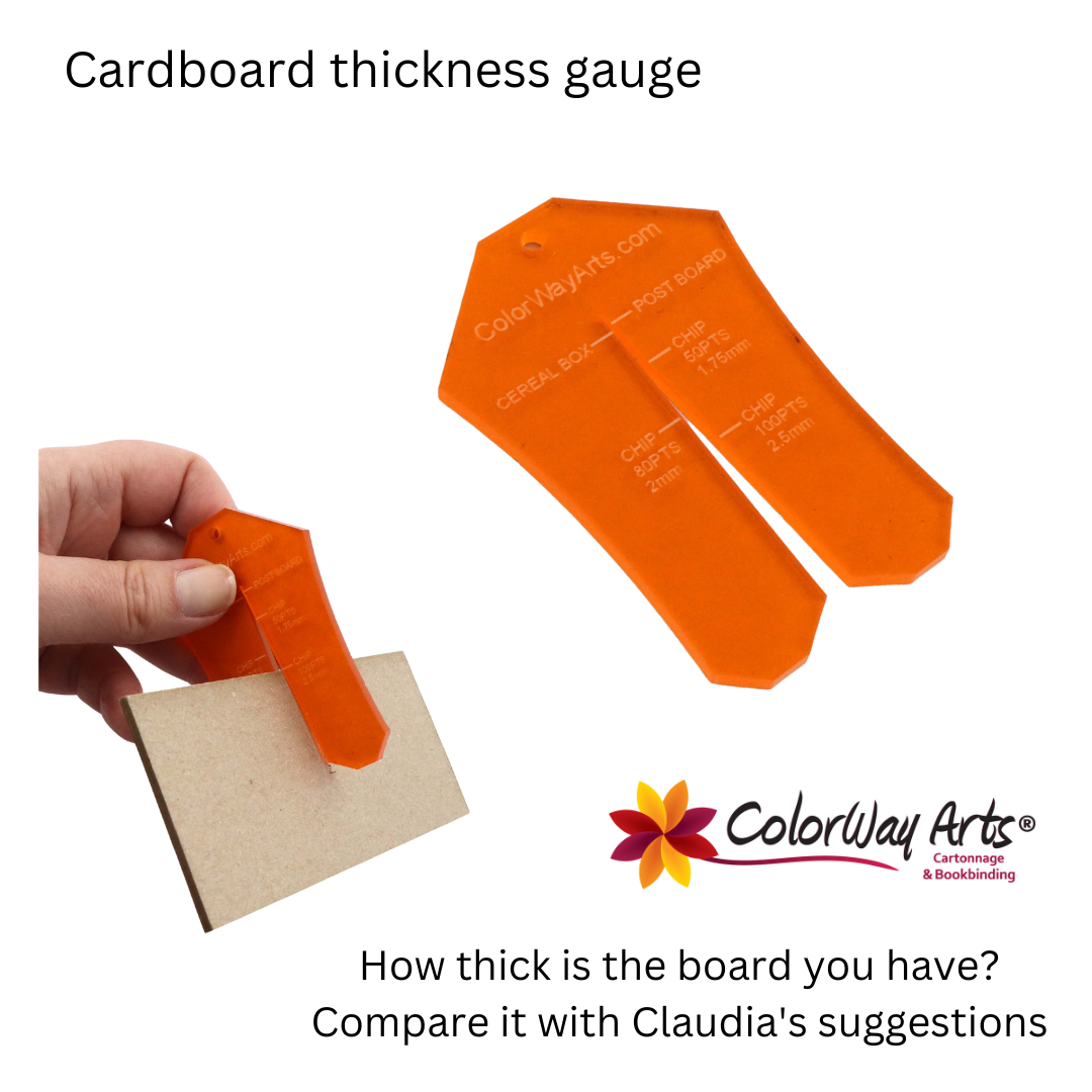 Cardboard thickness gauge
