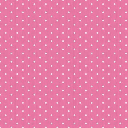 Fabric - Pink Retro Polka Dots - Half Yard