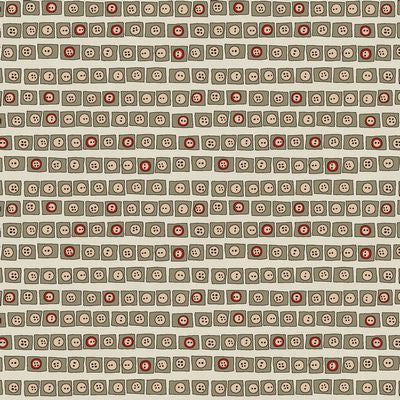 Fabric - S is for Sew- Button Tape Cream - Half yard
