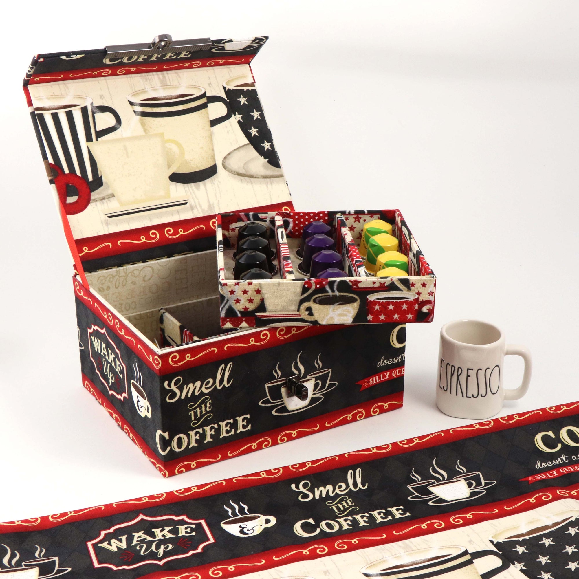 Fabric treasure chest DIY kit, cartonnage kit 154, exclusive book kit - Colorway Arts