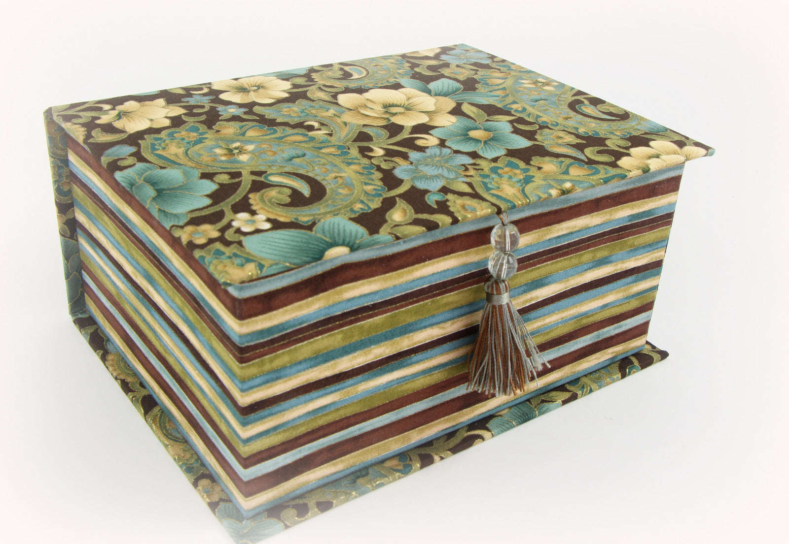 Fabric k-cup box DIY kit, cartonnage kit 143, online instructions included - Colorway Arts