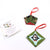 Fabric flat ornaments poster board - pack of 8