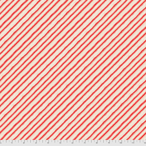 Fabric - Peppermint Stripes - Red - Half Yard