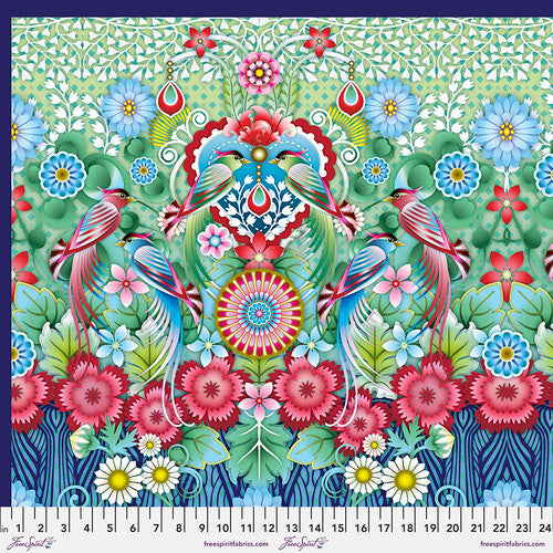 Fabric - Carnation Love -  Birds in Paradise - Catalina Estrada - Panel