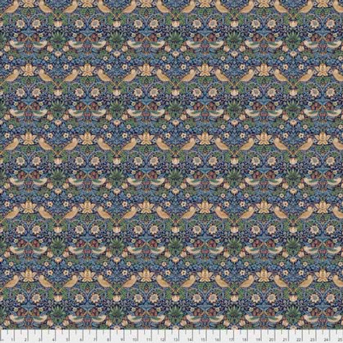 Fabric - Mini Strawberry Thief - Navy -William Morris - Half Yard