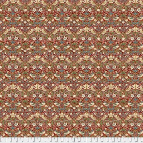 Fabric - Mini Strawberry Thief - Red - William Morris - Half Yard