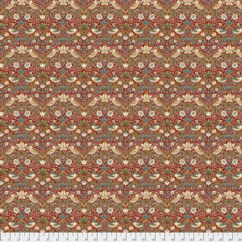 Fabric - Mini Strawberry Thief - Red - William Morris - Half Yard