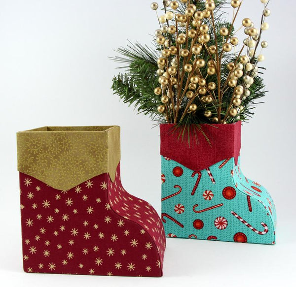DIY cartonnage kit to make a Santa Boot box, cartonnage kit 152, onlin ...