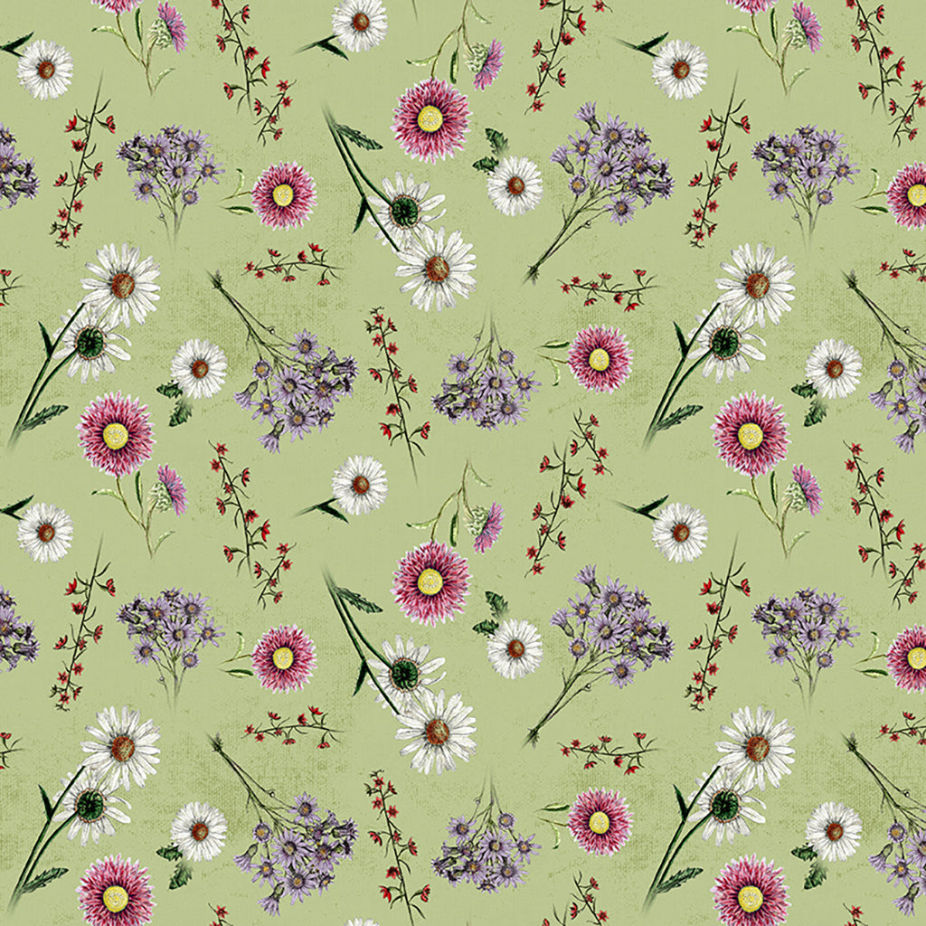 Fabric - Botanical Journal Digital Floral - Half Yard