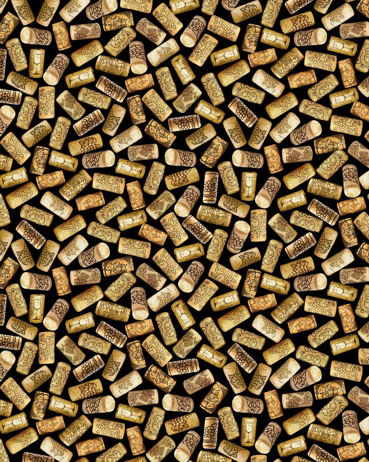 Fabric - Timeless Treasure Wine Black - Cork Collection - Half Yard