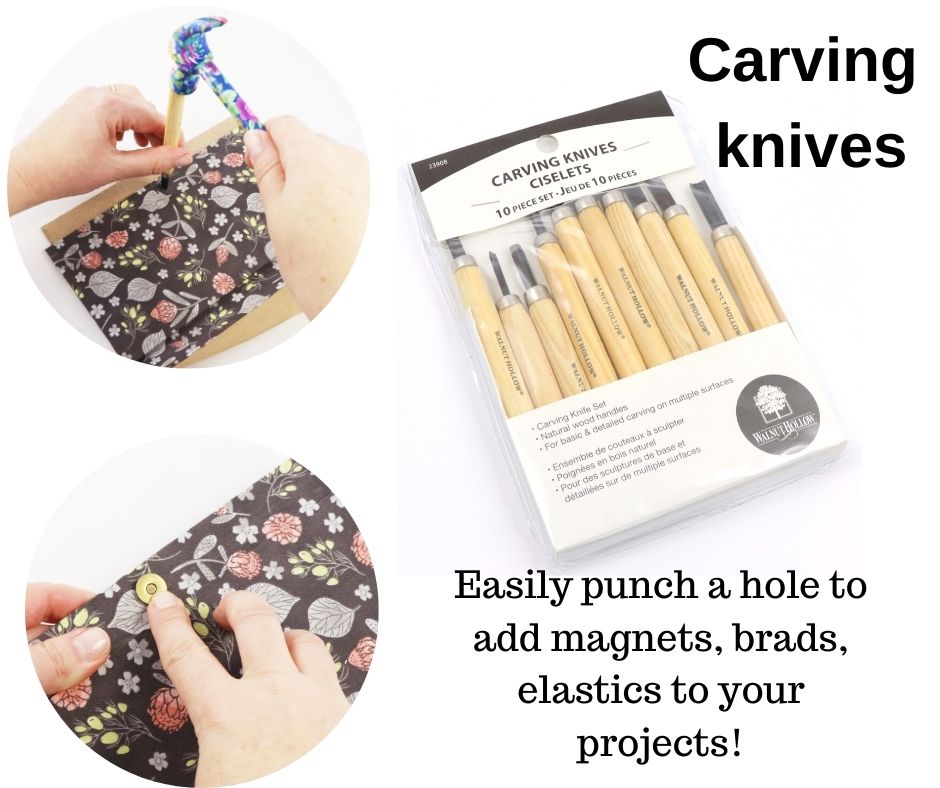 Carving knives, wood carving knives, set of 10 craft carving knives - Colorway Arts