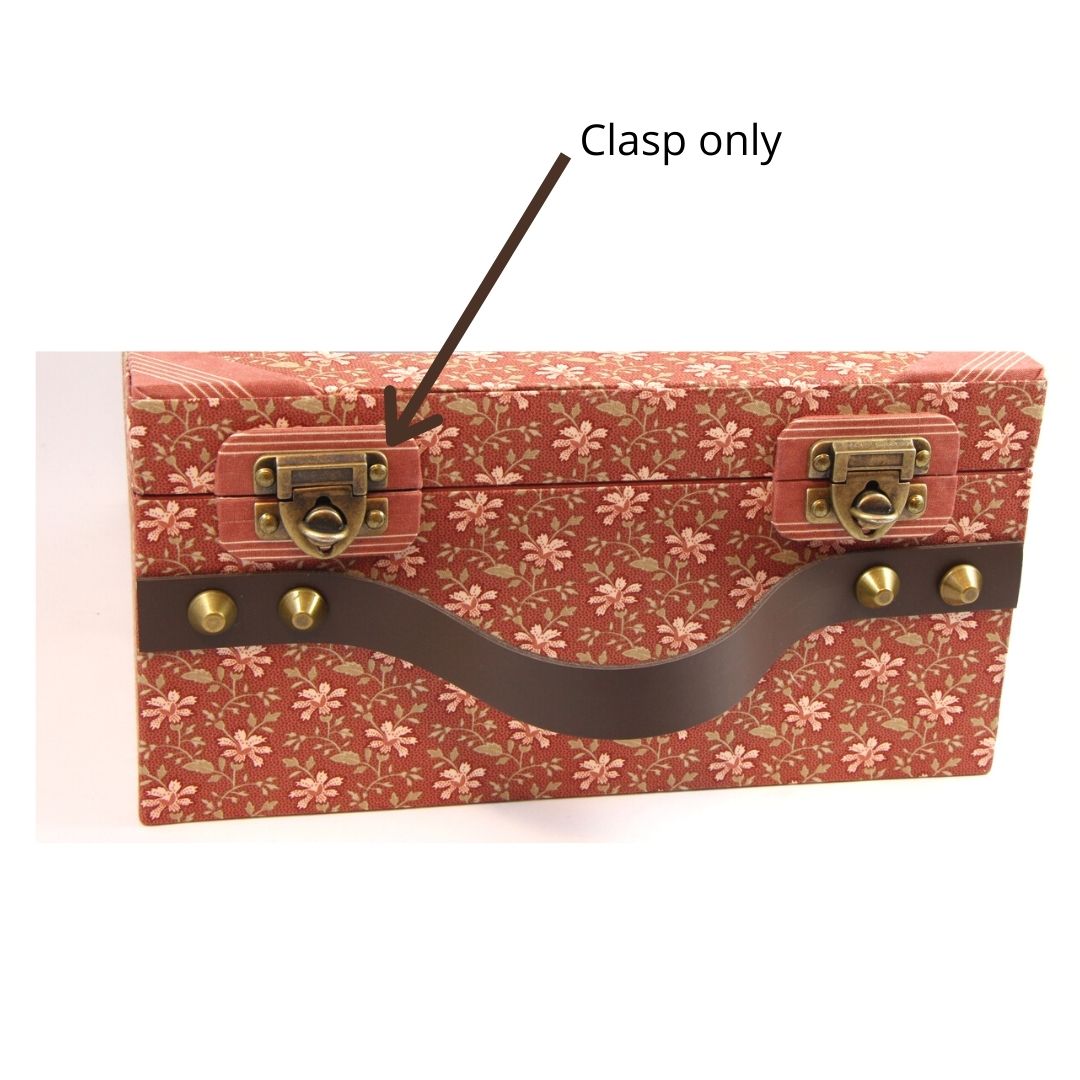 Brass box clasp, 1 1/4" metal clasp for boxes with brads included, HD33 - Colorway Arts