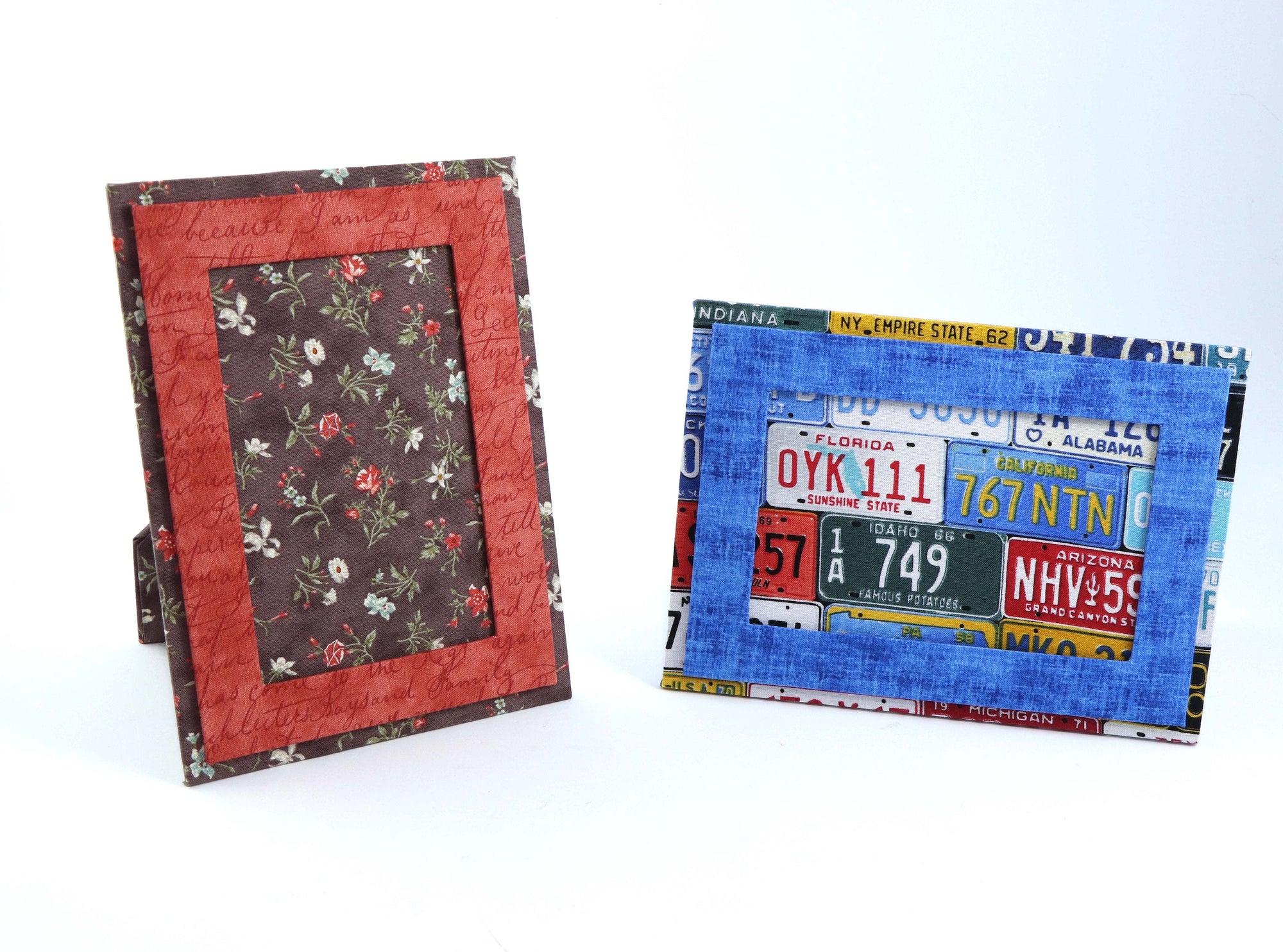 Fabric photo frame DIY kit, cartonnage kit 159, Online instructions included - Colorway Arts