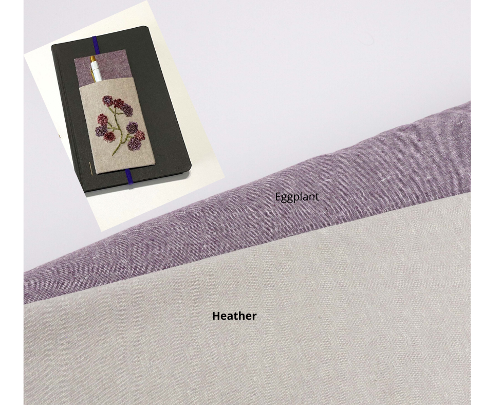 Essex Linen Fabric (Eggplant) - Colorway Arts