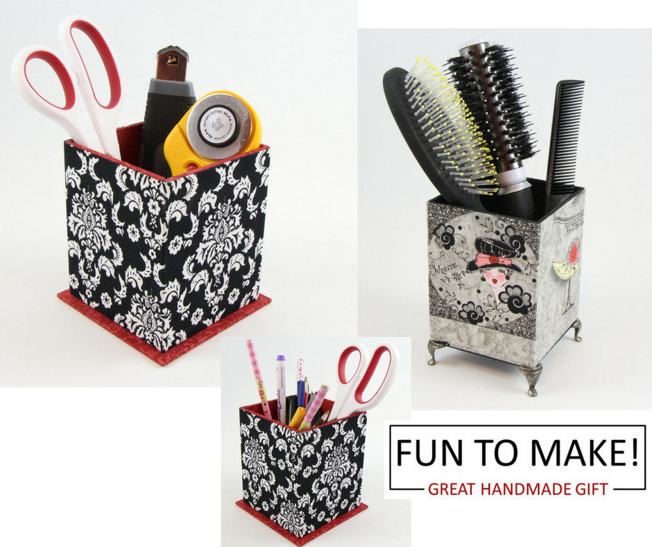 Fabric single box DIY kit, cartonnage kit 104, pack of 2, FREE online instructions - Colorway Arts