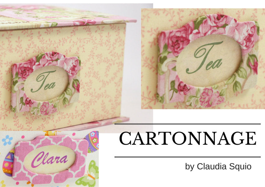 DIY fabric tags, pack with 5, cartonnage kit 107, free online instructions - Colorway Arts
