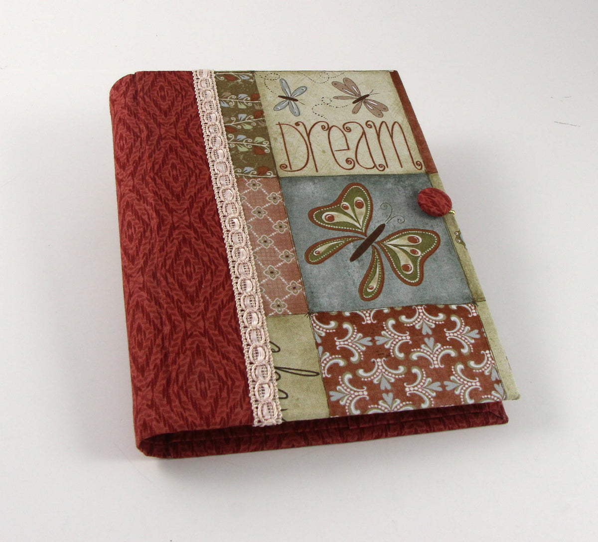 Reusable fabric journal cover  DIY kit, cartonnage kit 101, online instructions included - Colorway Arts